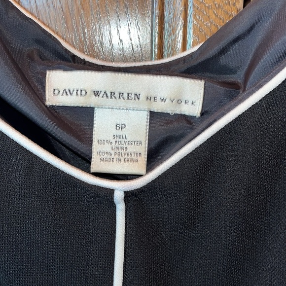 David Warren New York Size 6P Black and White Dress - Picture 2 of 3
